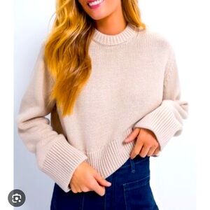 NEW Tuckernuck Aiden Cream Women's Sweater size Large